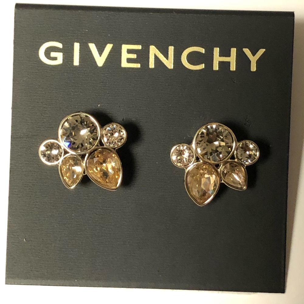 Givenchy gold cluster statement earrings ✨